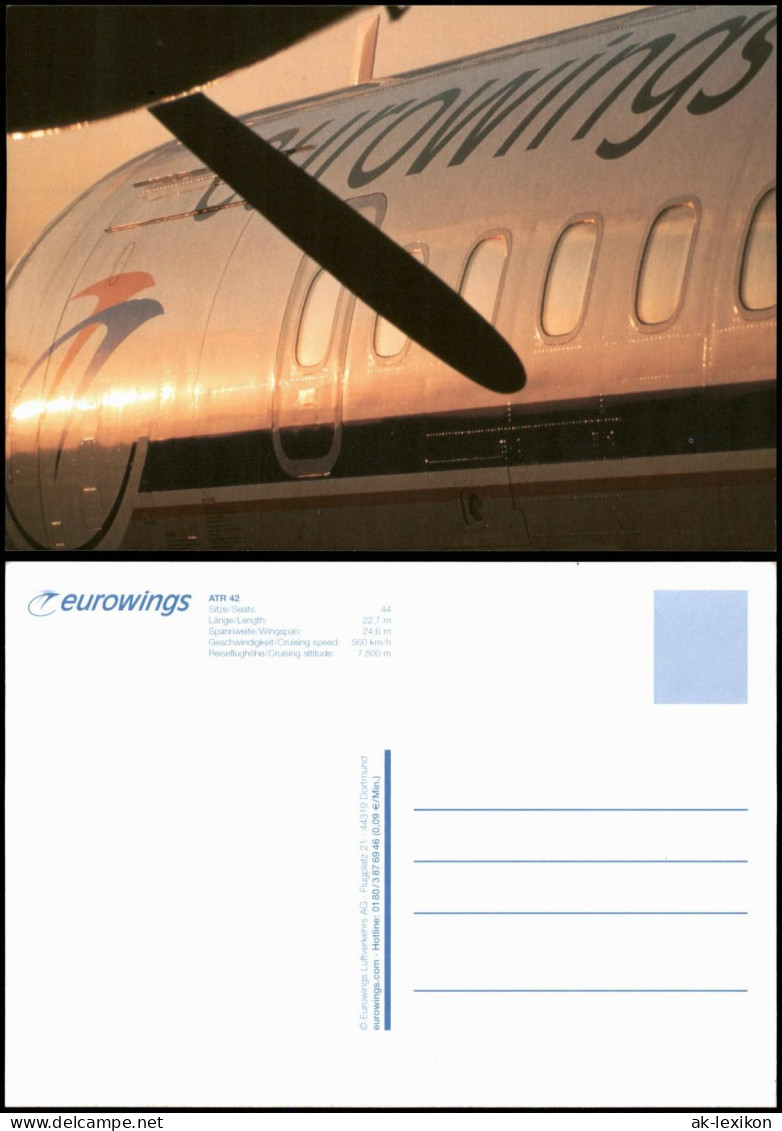 Ansichtskarte  Eurowings Luftverkehrs AG Flugzeug Airplane Avion ATR 42 2006 - 1946-....: Ere Moderne