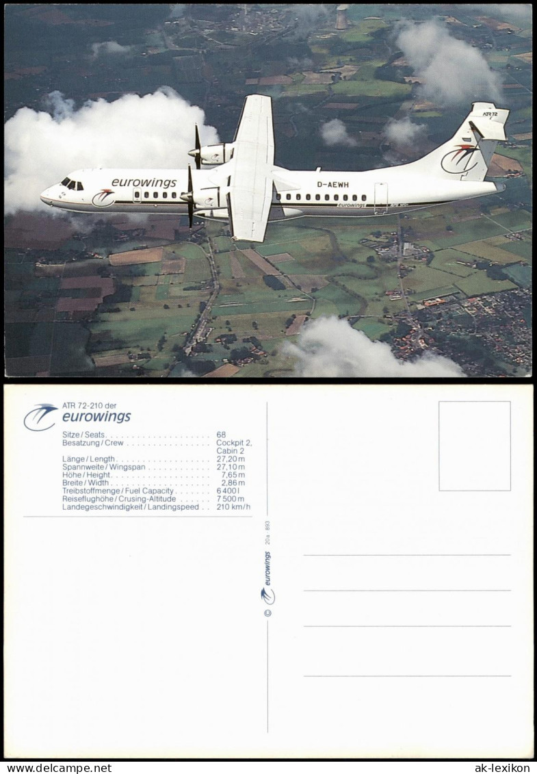 Ansichtskarte  AR12 Eurowings Flugzeug Airplane Avion 1999 - 1946-....: Modern Tijdperk
