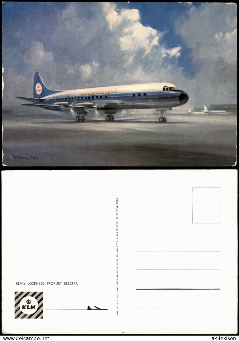 Ansichtskarte  KLM's LOCKHEED PROP-JET ELECTRA Flugzeug Airplane Avion 1978 - 1946-....: Ere Moderne