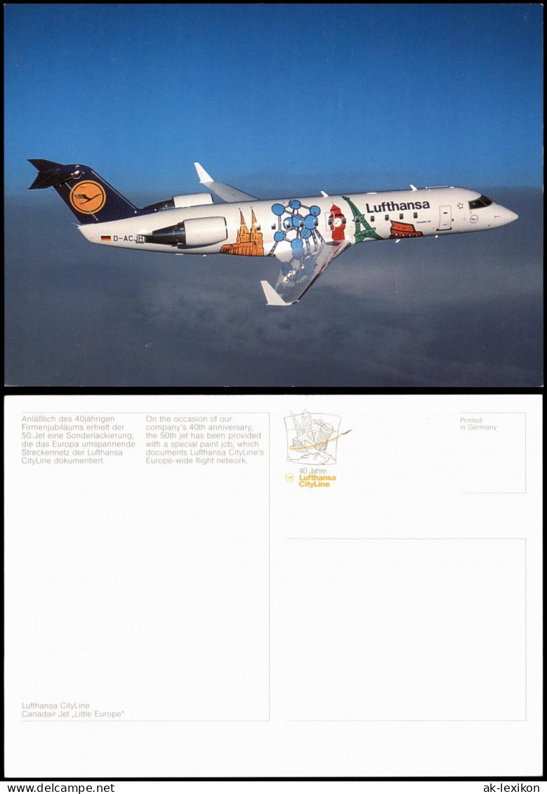 Ansichtskarte  Flugzeug Airplane Avion Lufthansa SOnderlackierung 40 J 1995 - 1946-....: Era Moderna