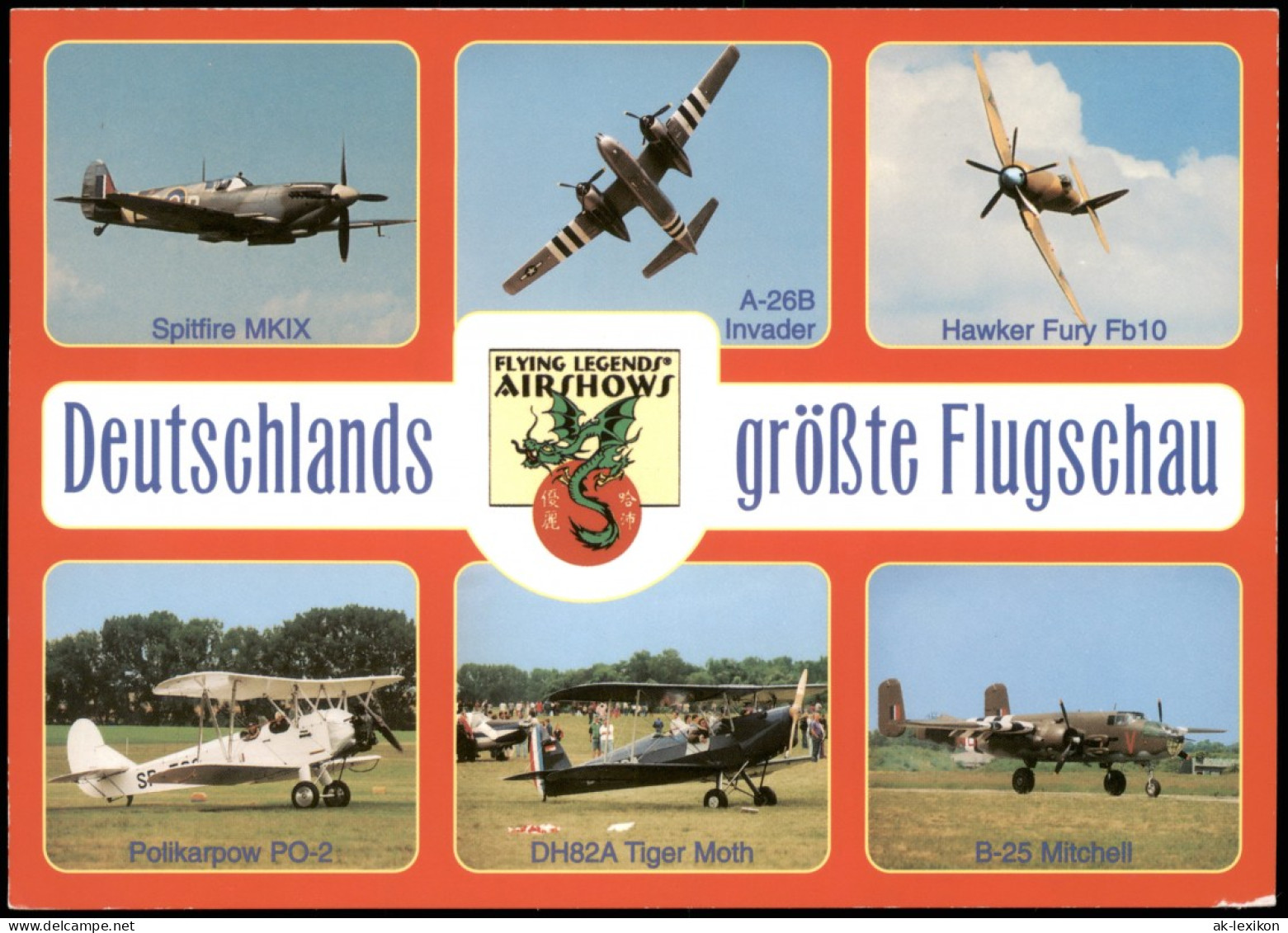 Ansichtskarte  FLYING LEGENDS AIRSHOWS, Div. Historische Flugzeuge 2000 - 1946-....: Modern Tijdperk