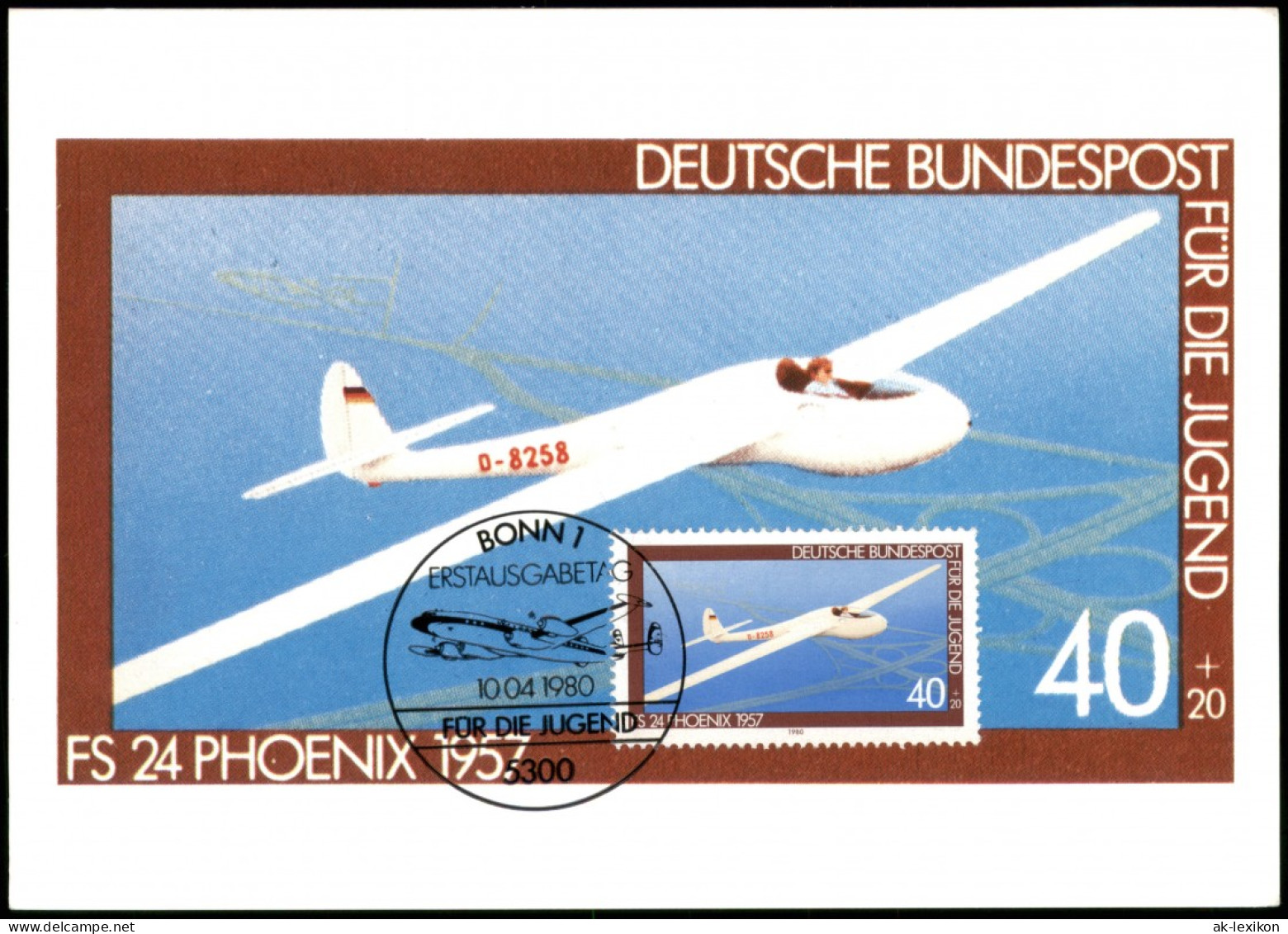 Briefmarken-Ansichtskarte Für Die Jugend Phönix 1980   Gel Sonderstempel - Sellos (representaciones)