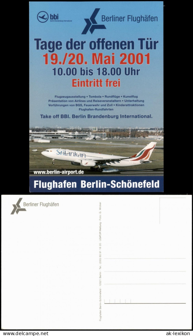 Ansichtskarte Schönefeld-Berlin Flughafen Tag Der Offenen Tür 2001 - Schönefeld