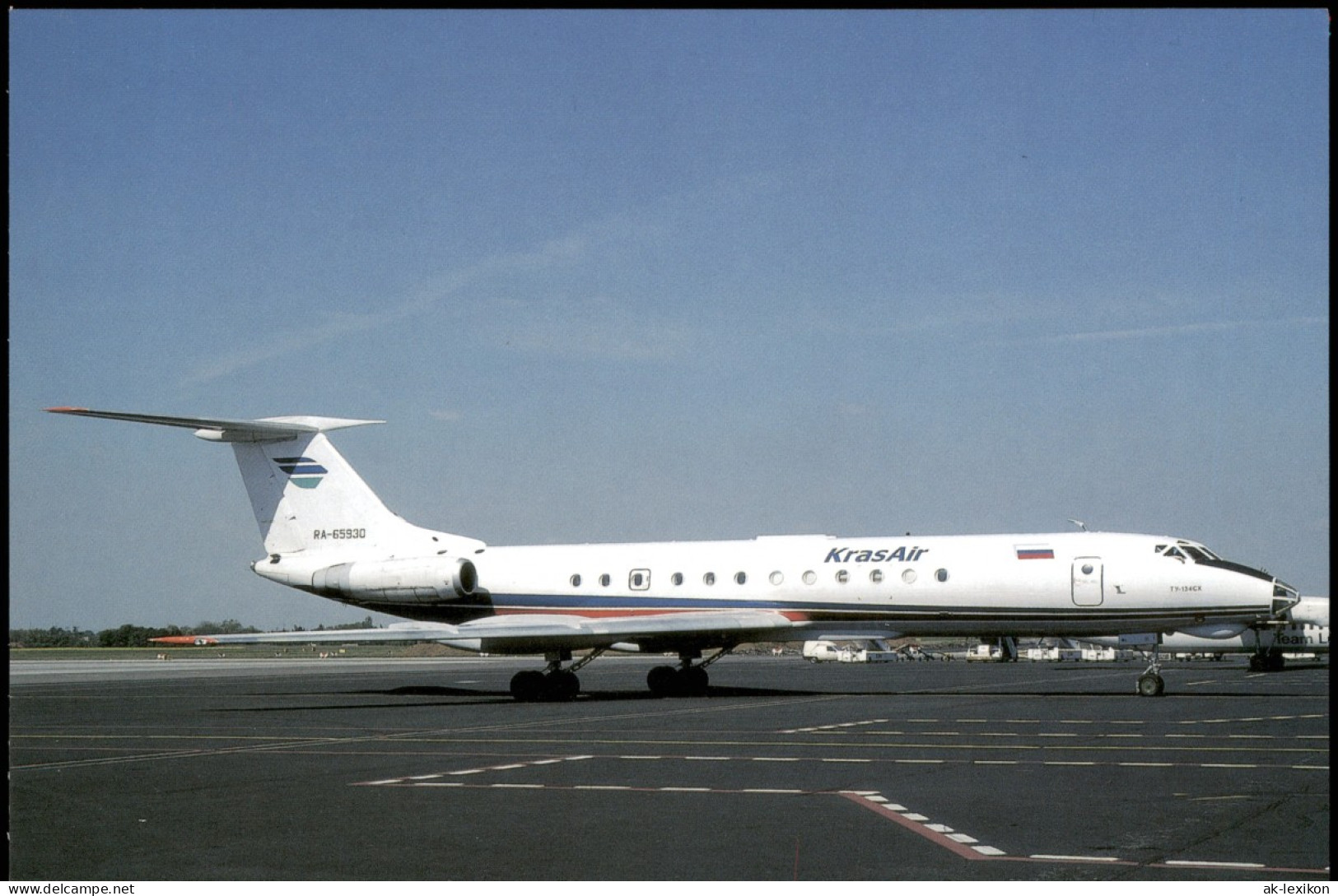 Ansichtskarte  KrasAir RA-65930 TU-134A-3 Flugzeuge - Airplane 1974 - 1946-....: Modern Era