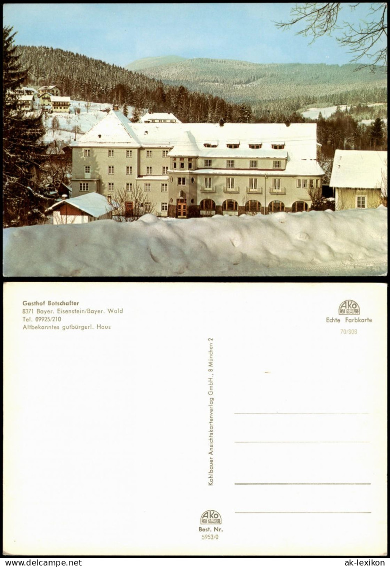Ansichtskarte Bayerisch Eisenstein Gasthof Botschafter Zur Winterzeit 1980 - Other & Unclassified