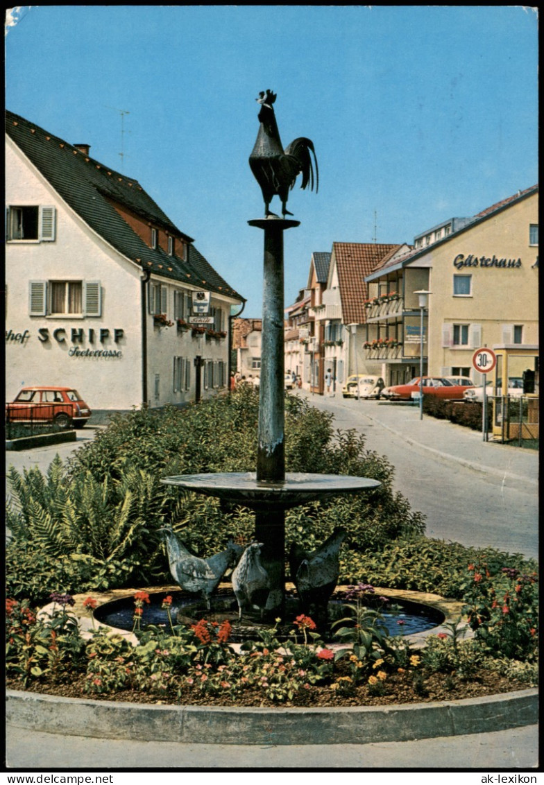 Ansichtskarte Immenstaad A. Bodensee Hennenschlitterbrunnen VW Käfer 1982 - Autres & Non Classés