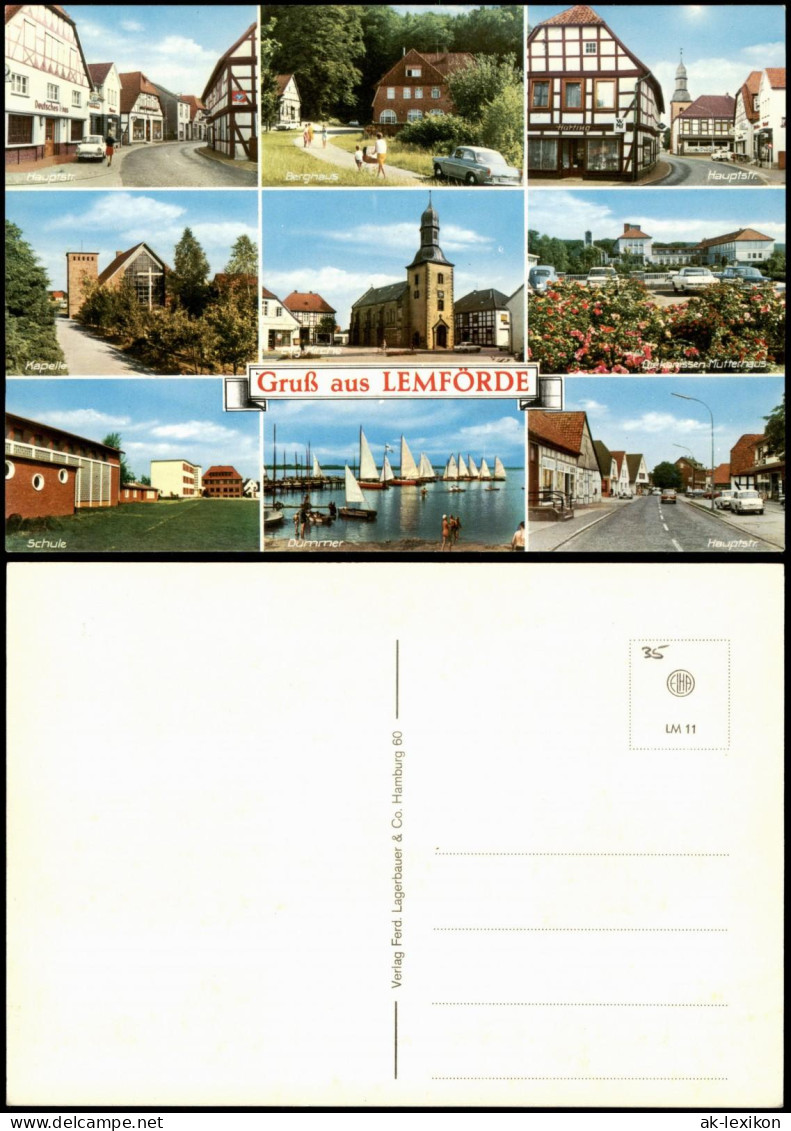 Ansichtskarte Lemförde Mehrbild: Straße, Schule, Dümmer 1972 - Other & Unclassified