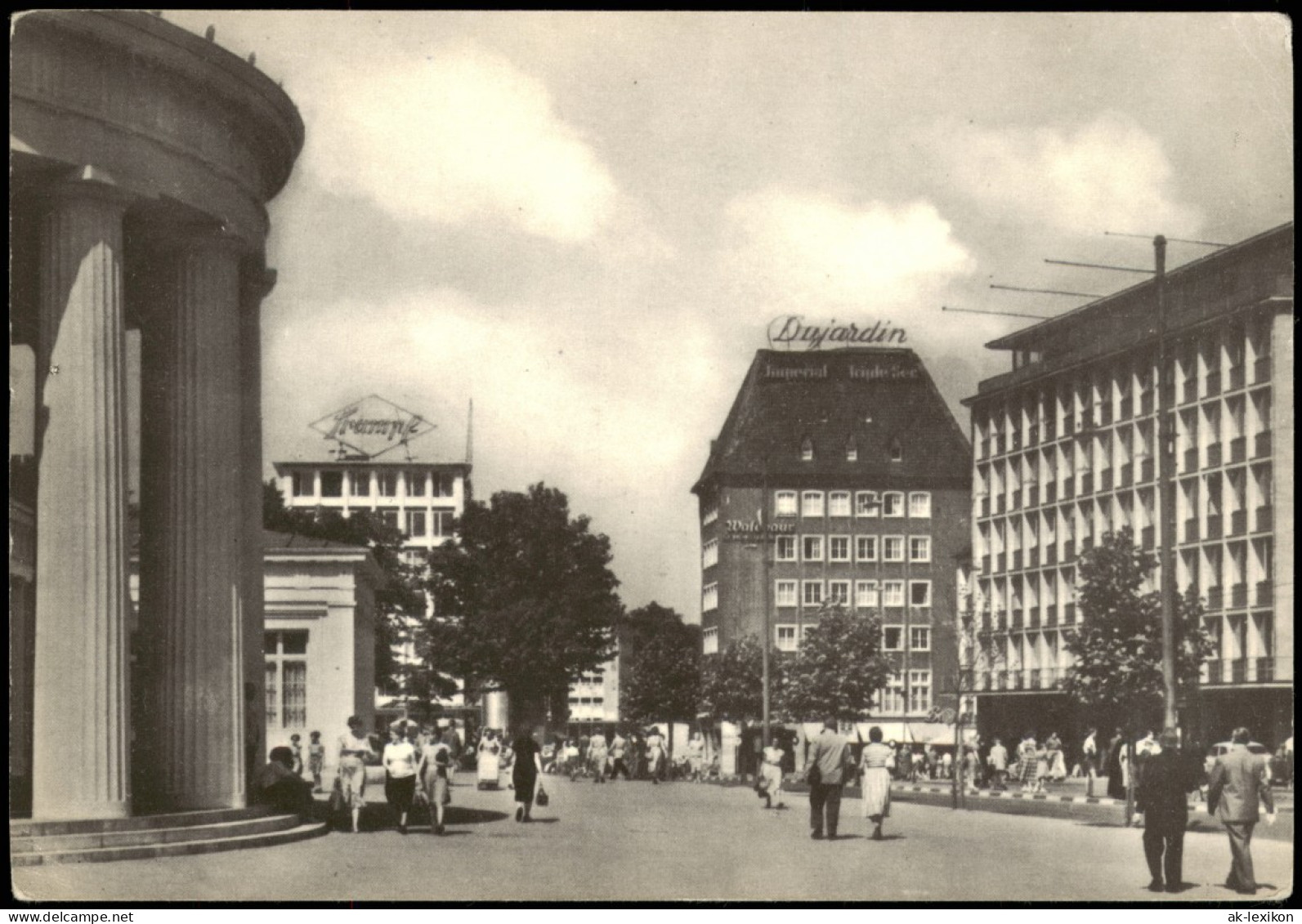 Ansichtskarte Aachen Elisenbrunnen, Straße - Leuchtreklame 1962 - Aachen