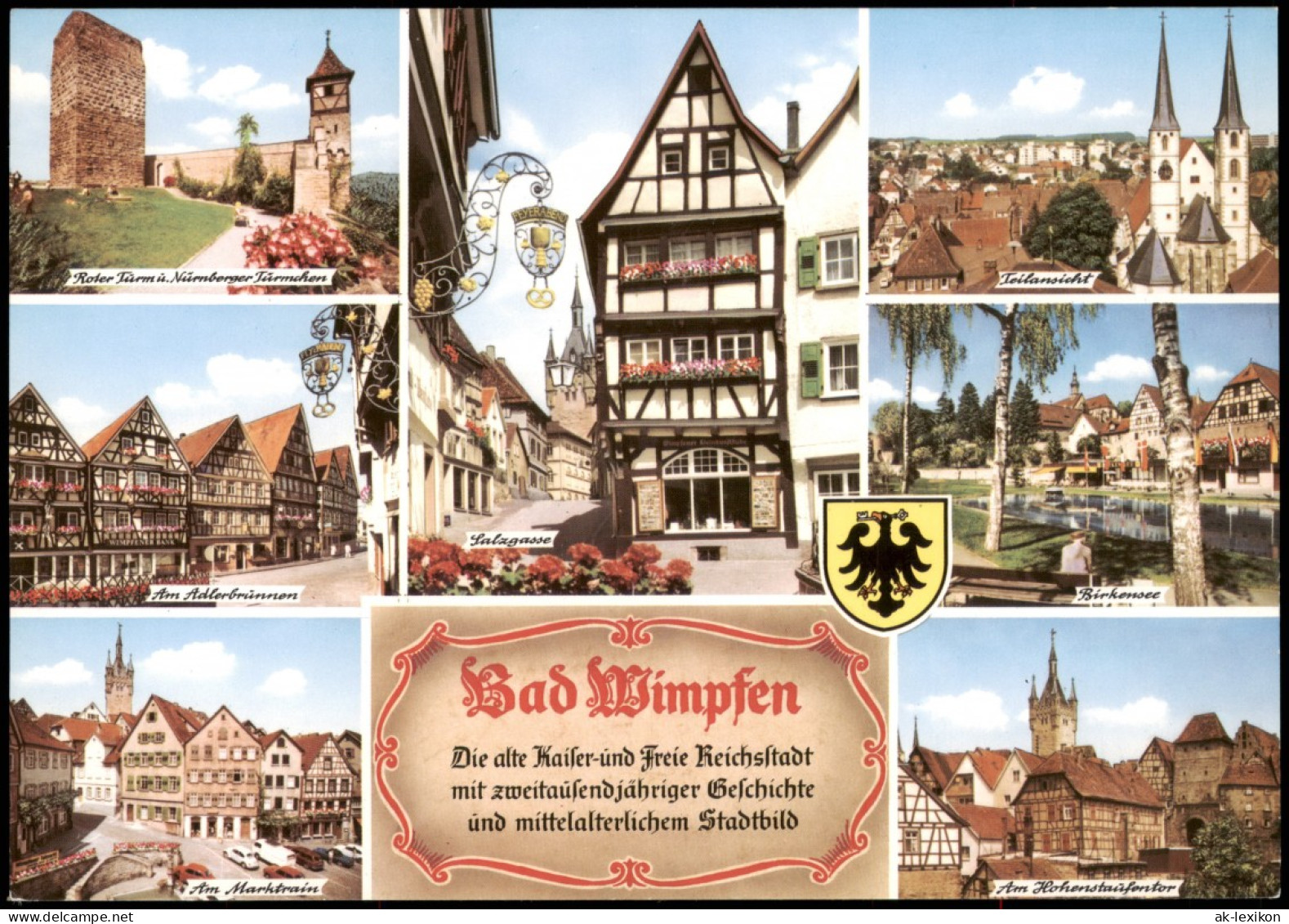 Ansichtskarte Bad Wimpfen Mehrbildkarte Mit 7 Ortsansichten 1980 - Bad Wimpfen