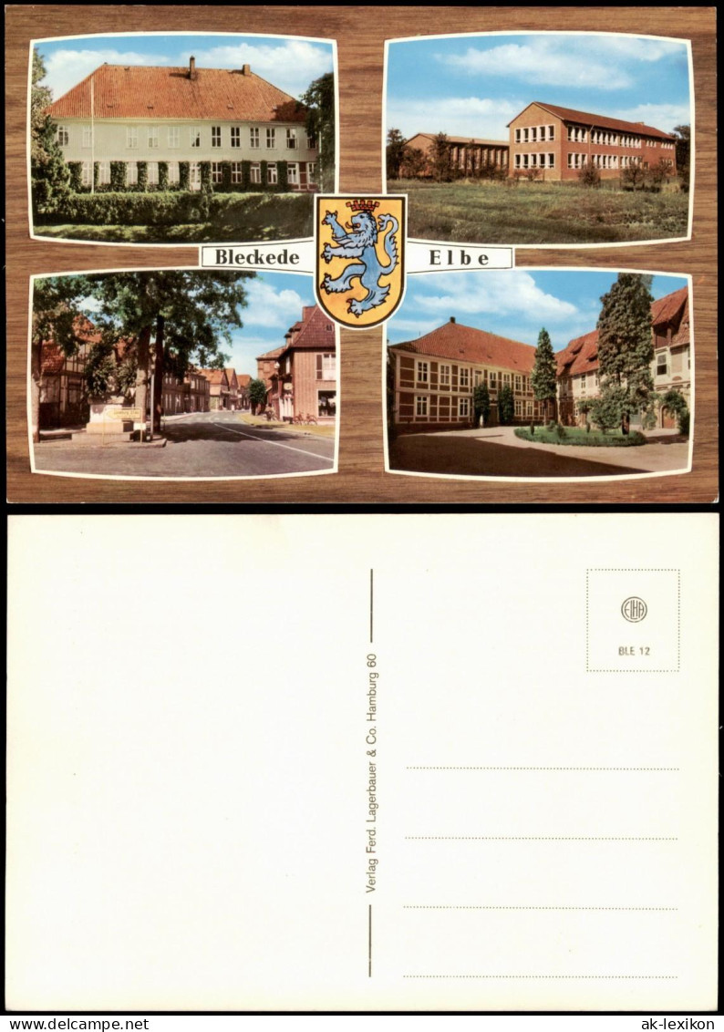 Ansichtskarte Bleckede (Elbe) Mehrbildkarte Mit 4 Ortsansichten 1965 - Other & Unclassified