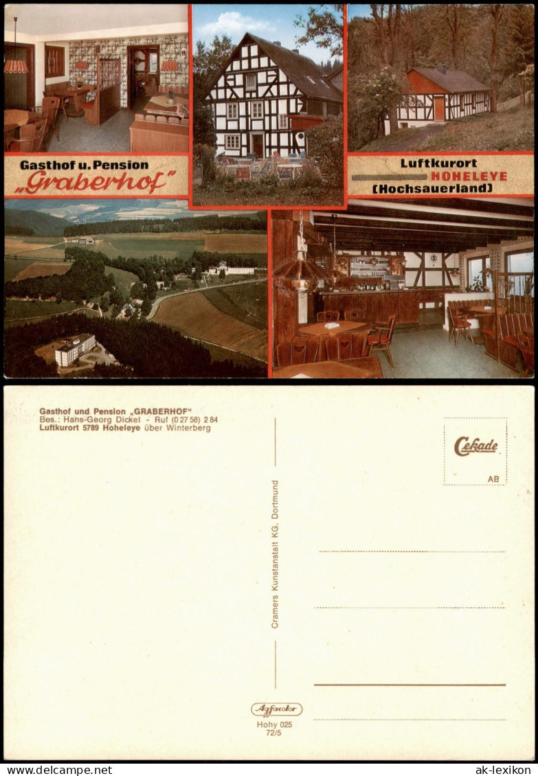Hoheleye-Winterberg Mehrbild-AK Gasthof U. Pension Graberhof 1972 - Winterberg