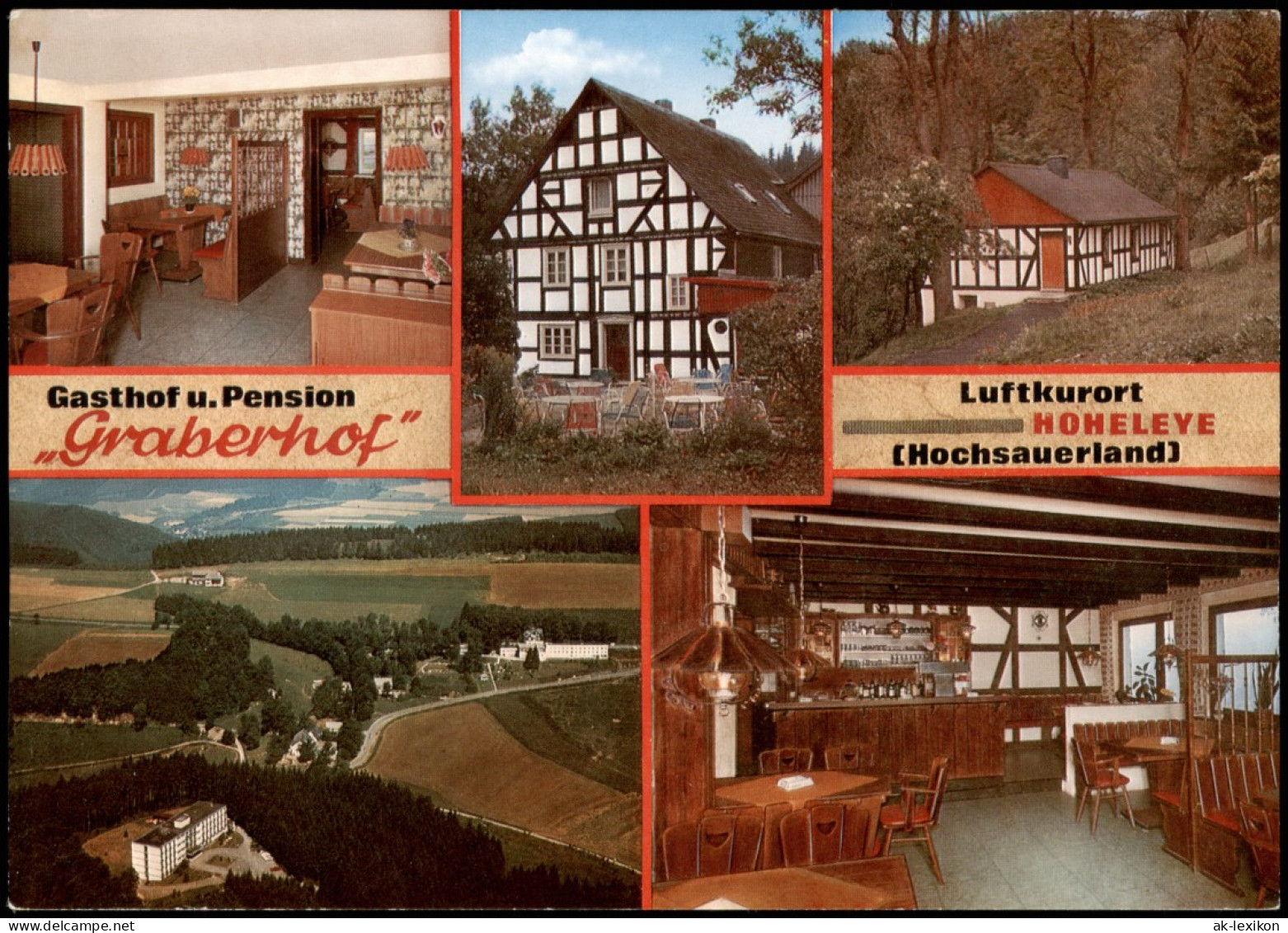 Hoheleye-Winterberg Mehrbild-AK Gasthof U. Pension Graberhof 1972 - Winterberg
