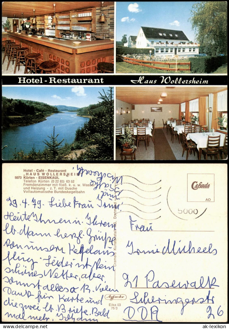 Kürten Mehrbild-AK Hotel-Restaurant Haus Wollersheim Im OT Eisenkaul 1975 - Otros & Sin Clasificación