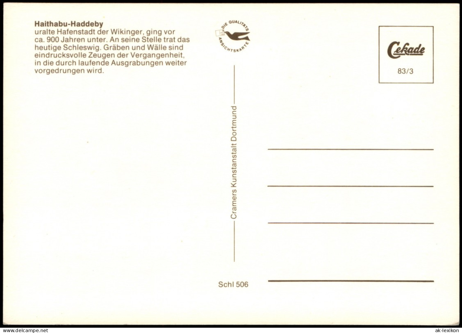 Schleswig Sleswig/Slesvig MB HAITHABU-HADDEBY (Wikinger) Bei Schleswig 1983 - Andere & Zonder Classificatie