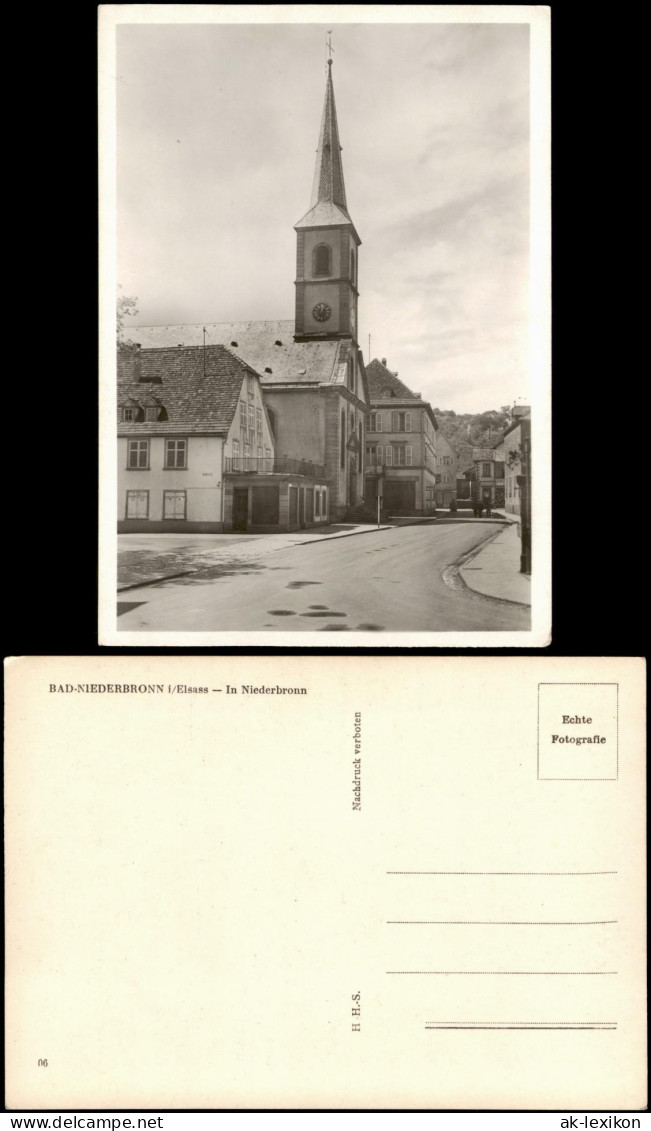 CPA Niederbronn Niederbronn-les-Bains Stadtpartie, Straße 1936 - Niederbronn Les Bains