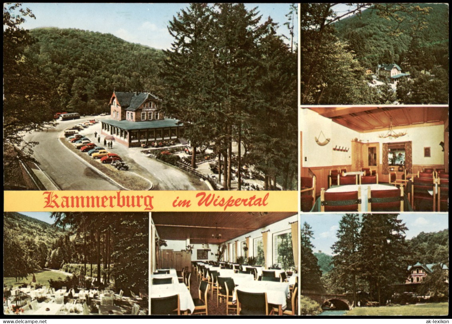 Ansichtskarte Wispertal WALDGASTHAUS KAMMERBURG - 3 Bild 1977 - Autres & Non Classés