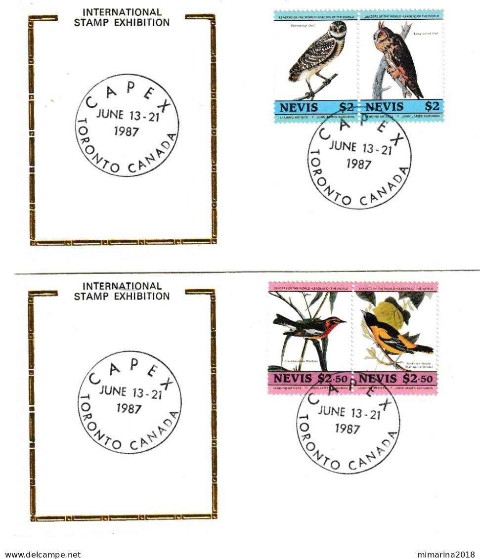 CAPEX 87  MNH  "BIRDS"  14 FDC