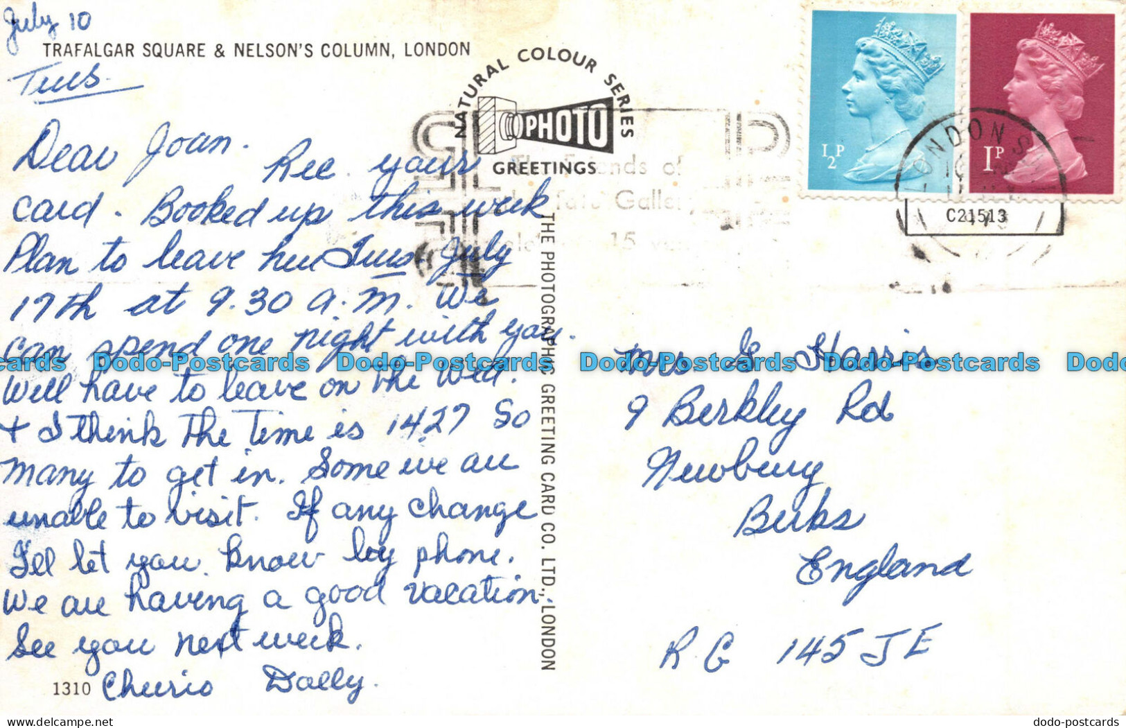 R082076 Trafalgar Square And Nelsons Column. London. 1973 - Other & Unclassified