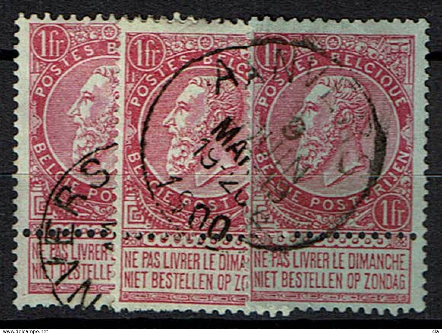 64  Obl  Anvers  3 Nuances - 1893-1900 Schmaler Bart