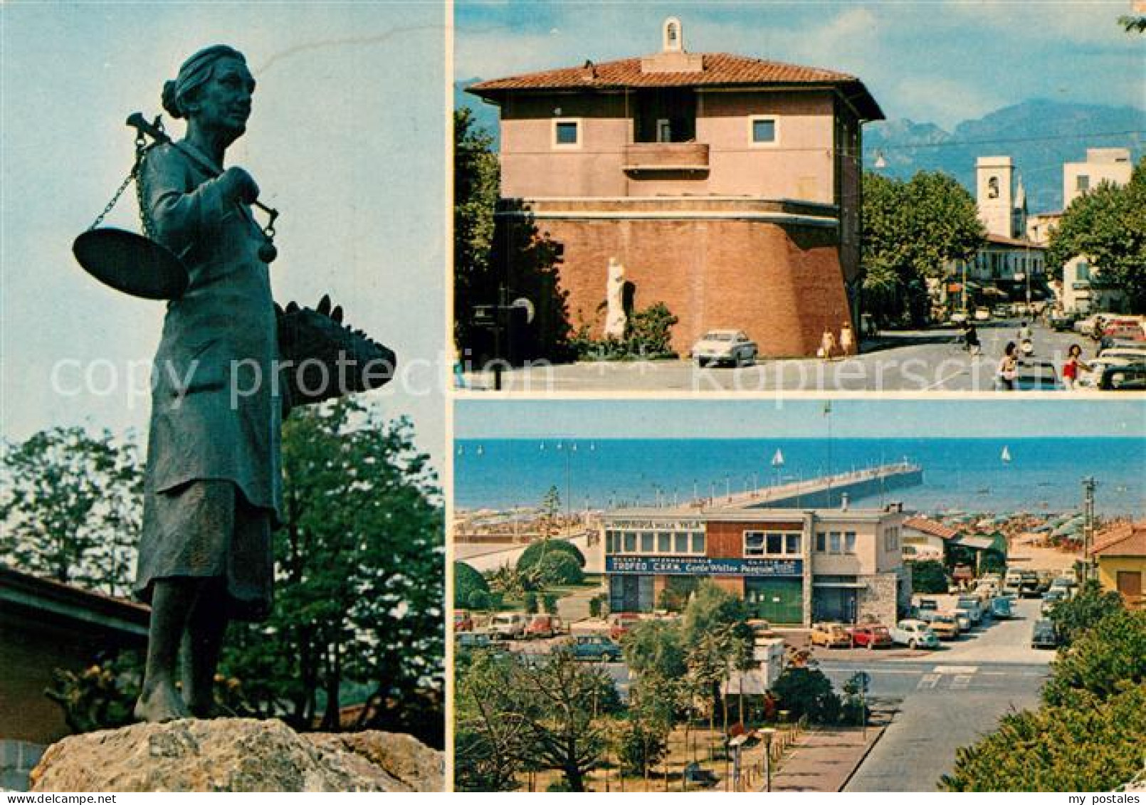 72955830 La Pescaia Statue Strassenpartie Strand Restaurant Castiglione Della Pe - Other & Unclassified