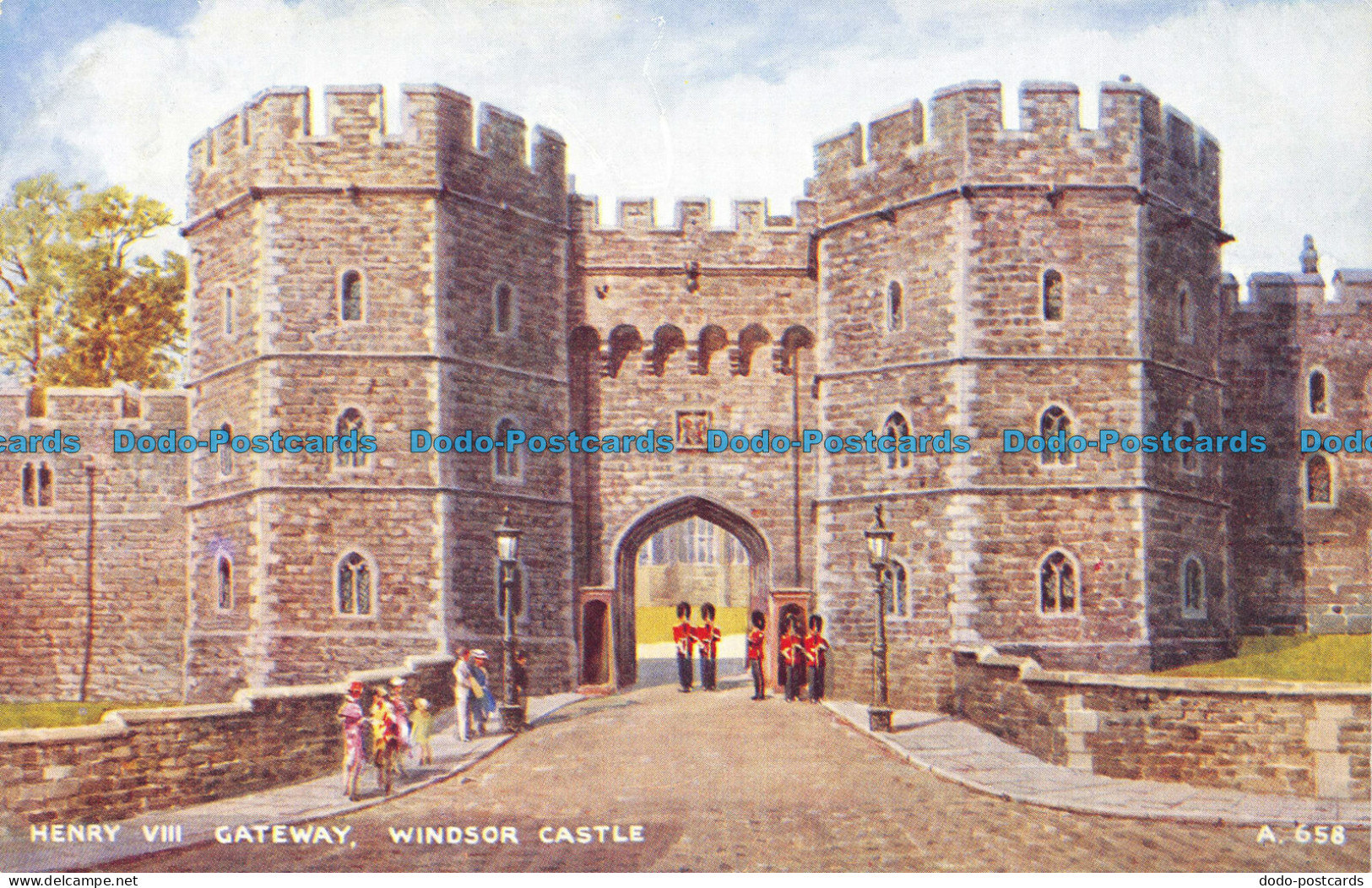 R081334 Henry VIII Gateway. Windsor Castle. Art Colour. Brian Gerald. Valentine - World