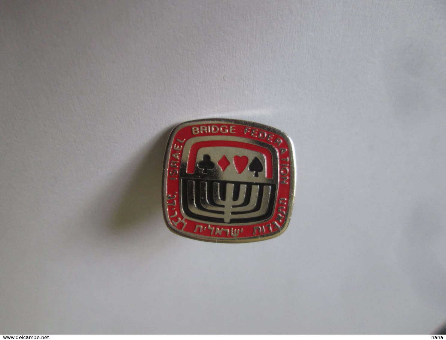 Insigne Federation Israelienne Des Ponts Vers 1990/Israel Bridge Federation Badge 1990s - Altri & Non Classificati