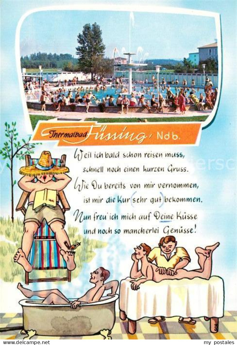 72954450 Bad Fuessing Thermalbad Kuranwendung Karikatur Aigen - Bad Füssing