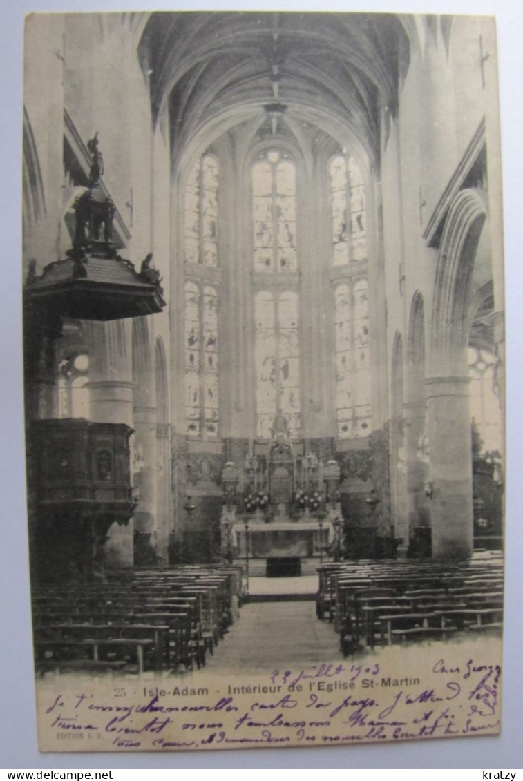 FRANCE - VAL D'OISE - L'ISLE-ADAM - Eglise Saint-Martin - Intérieur - 1903 - L'Isle Adam