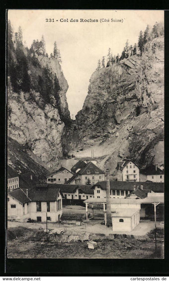 AK Col Des Roches, Ortsansicht Aus Der Vogelschau  - Autres & Non Classés