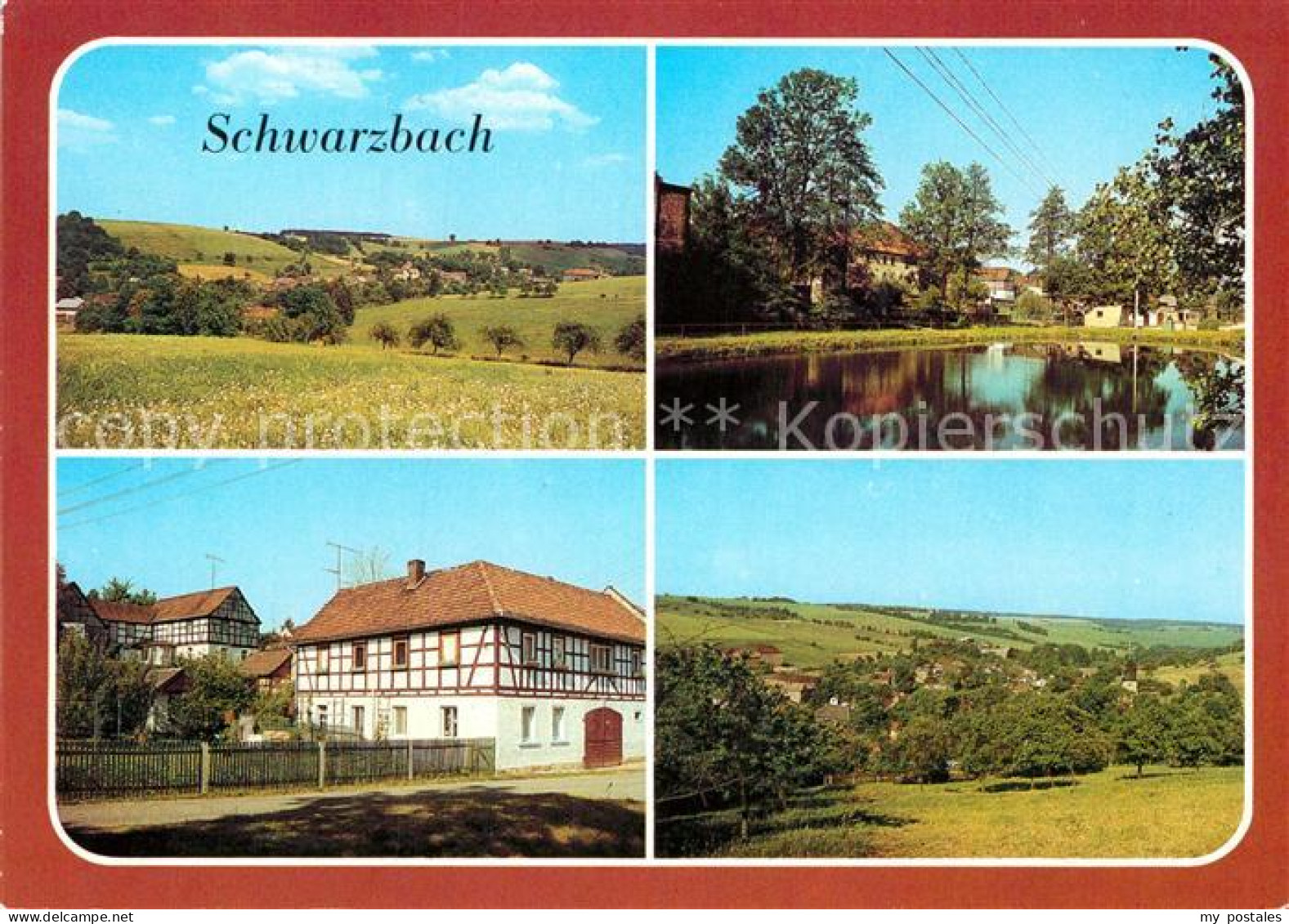 72953352 Schwarzbach Gera Landschaftspanorama Teich Ortsmotiv Mit Fachwerkhaeuse - Autres & Non Classés