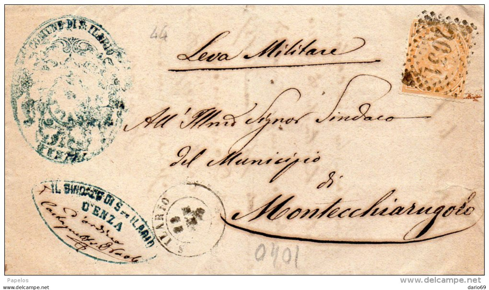 1876      LETTERA CON ANNULLO S.  ILARIO D'ENZA REGGIO EMILIA - Storia Postale