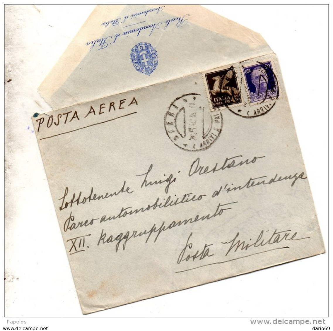 1940 LETTERA  CON ANNULLO SIENA - Correo Aéreo