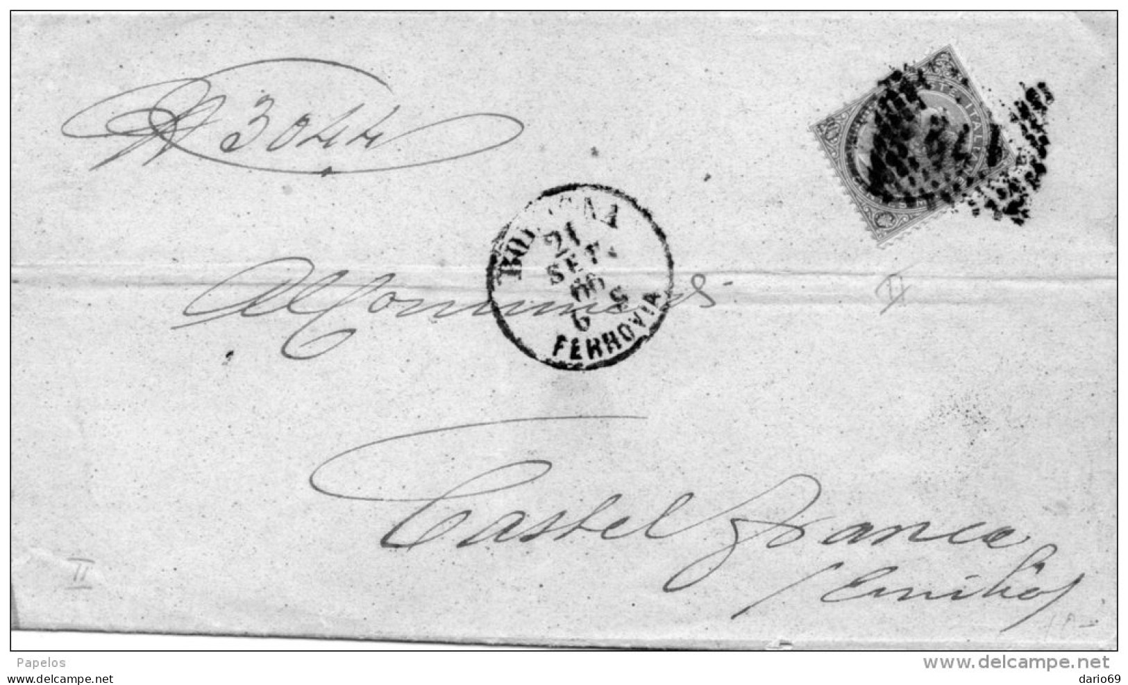 1866  LETTERA CON ANNULLO  BOLOGNA - Storia Postale