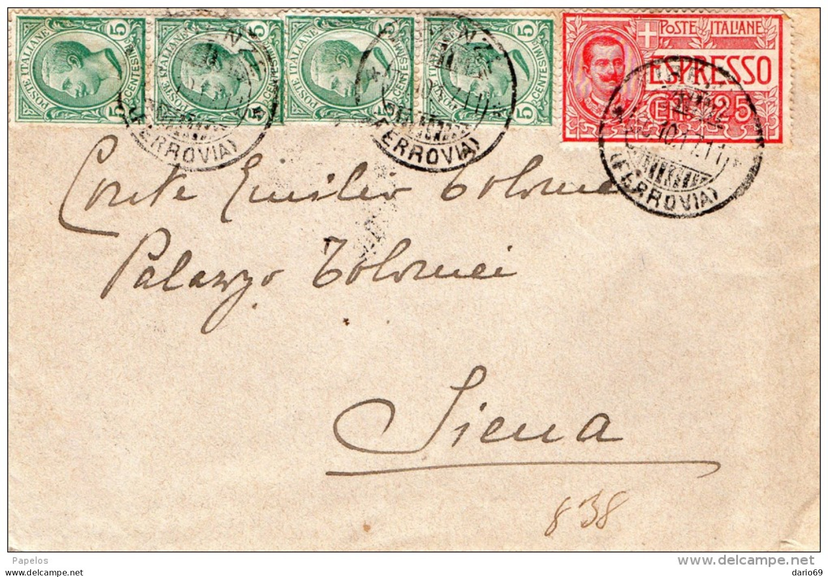 1917  LETTERA    ESPRESSO CON ANNULLO FIRENZE - Express Mail