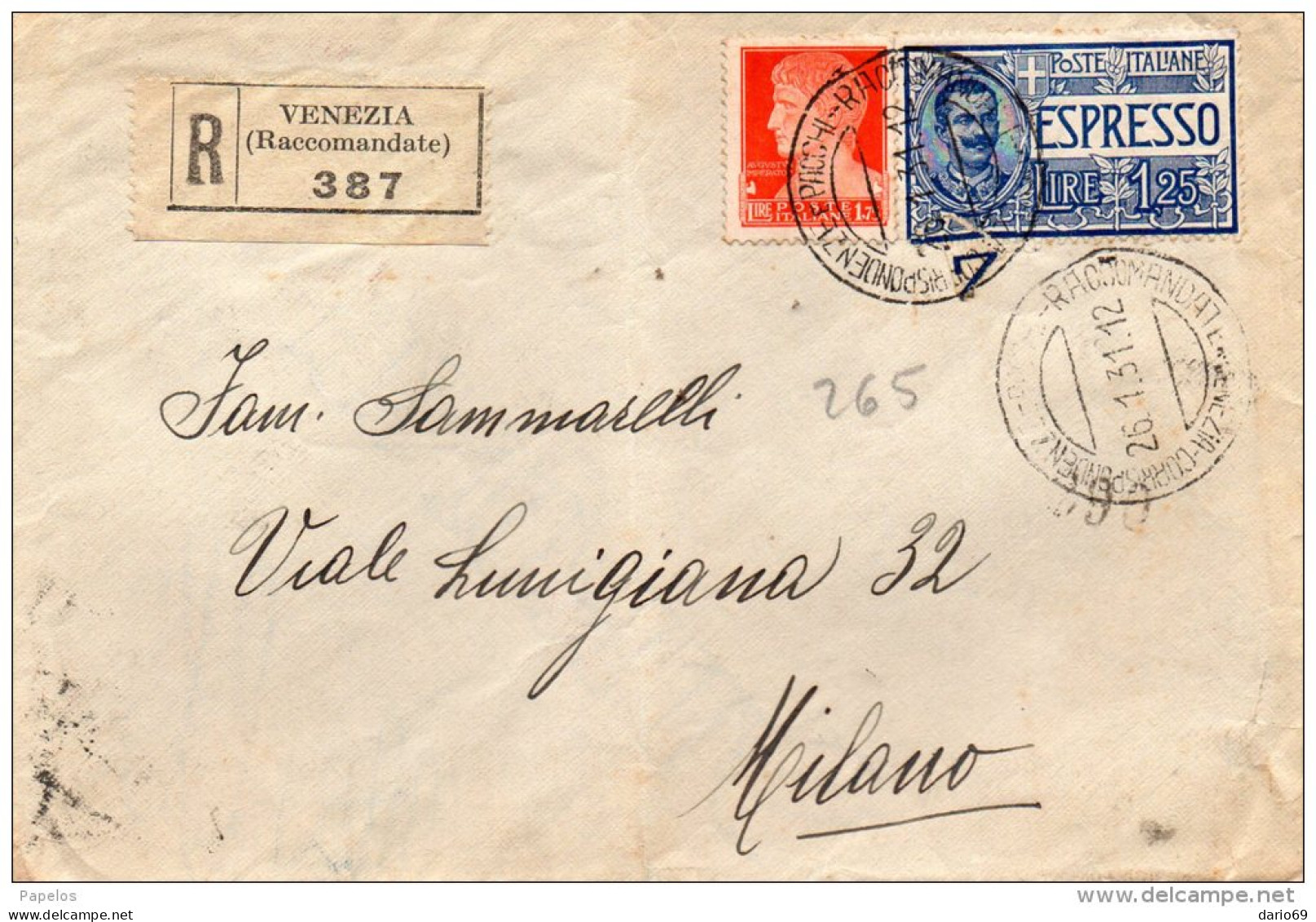 1931 LETTERA  ESPRESSO CON ANNULLO VENEZIA - Express Mail