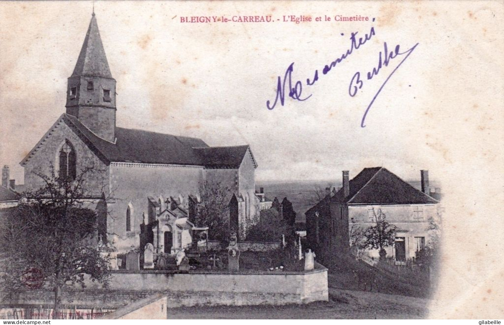 89 - Yonne - BLEIGNY Le CARREAU - L Eglise Et Le Cimetiere - Other & Unclassified