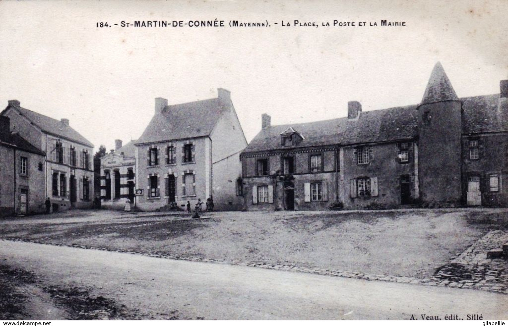 53 - Mayenne - SAINT MARTIN De CONNEE - La Place - La Poste Et La Mairie - Andere & Zonder Classificatie