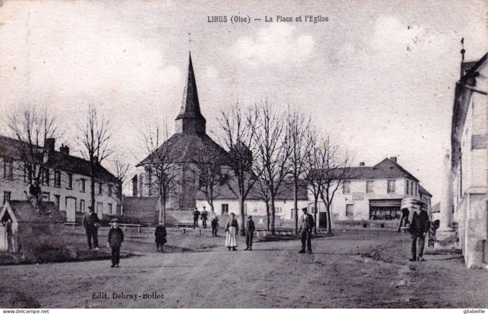 60 - Oise - LIHUS - Place Et L Eglise - Sonstige & Ohne Zuordnung
