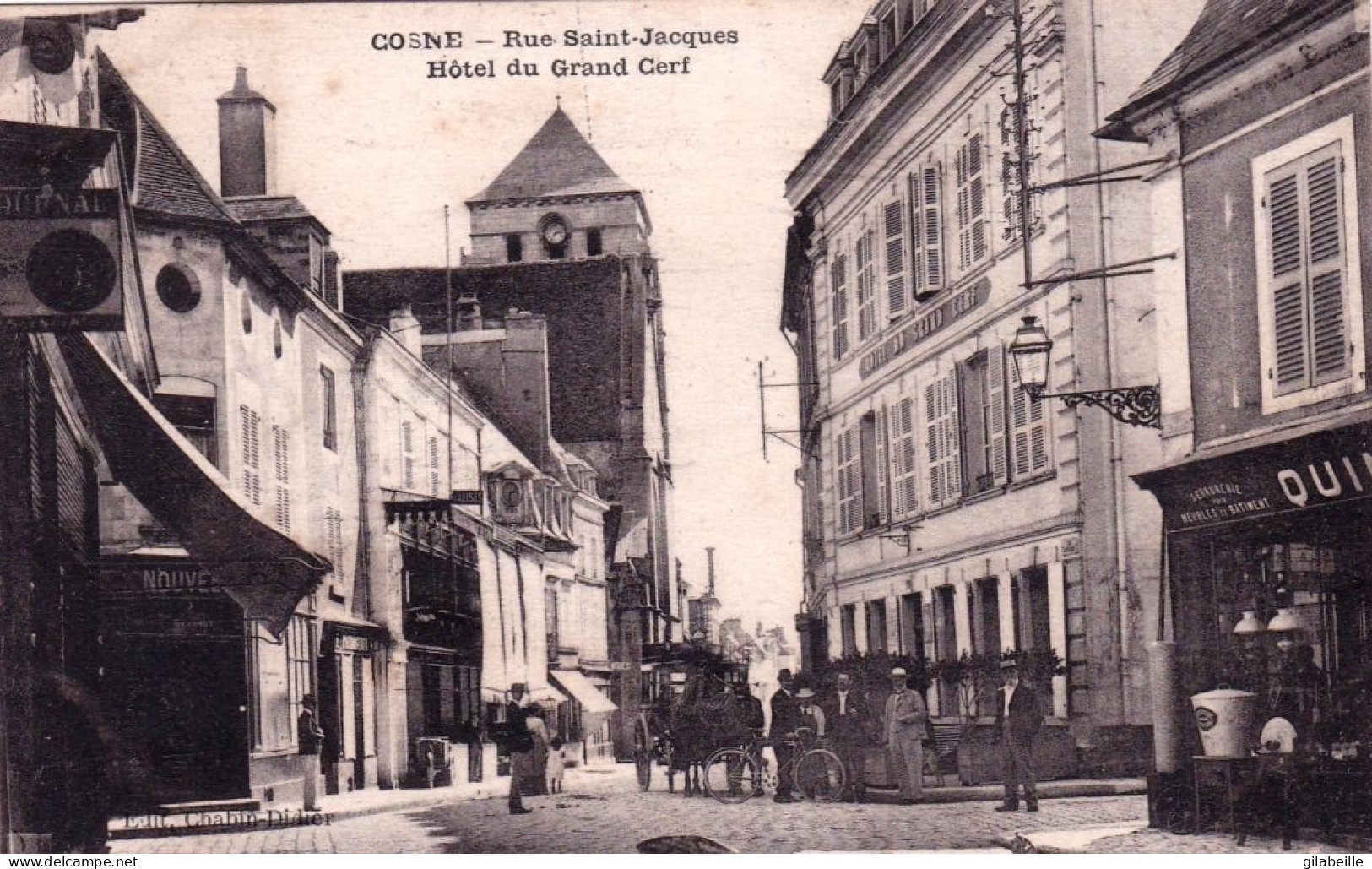 58 - Nievre - COSNE SUR LOIRE - Rue Saint Jacques - Hotel Du Grand Cerf - Cosne Cours Sur Loire
