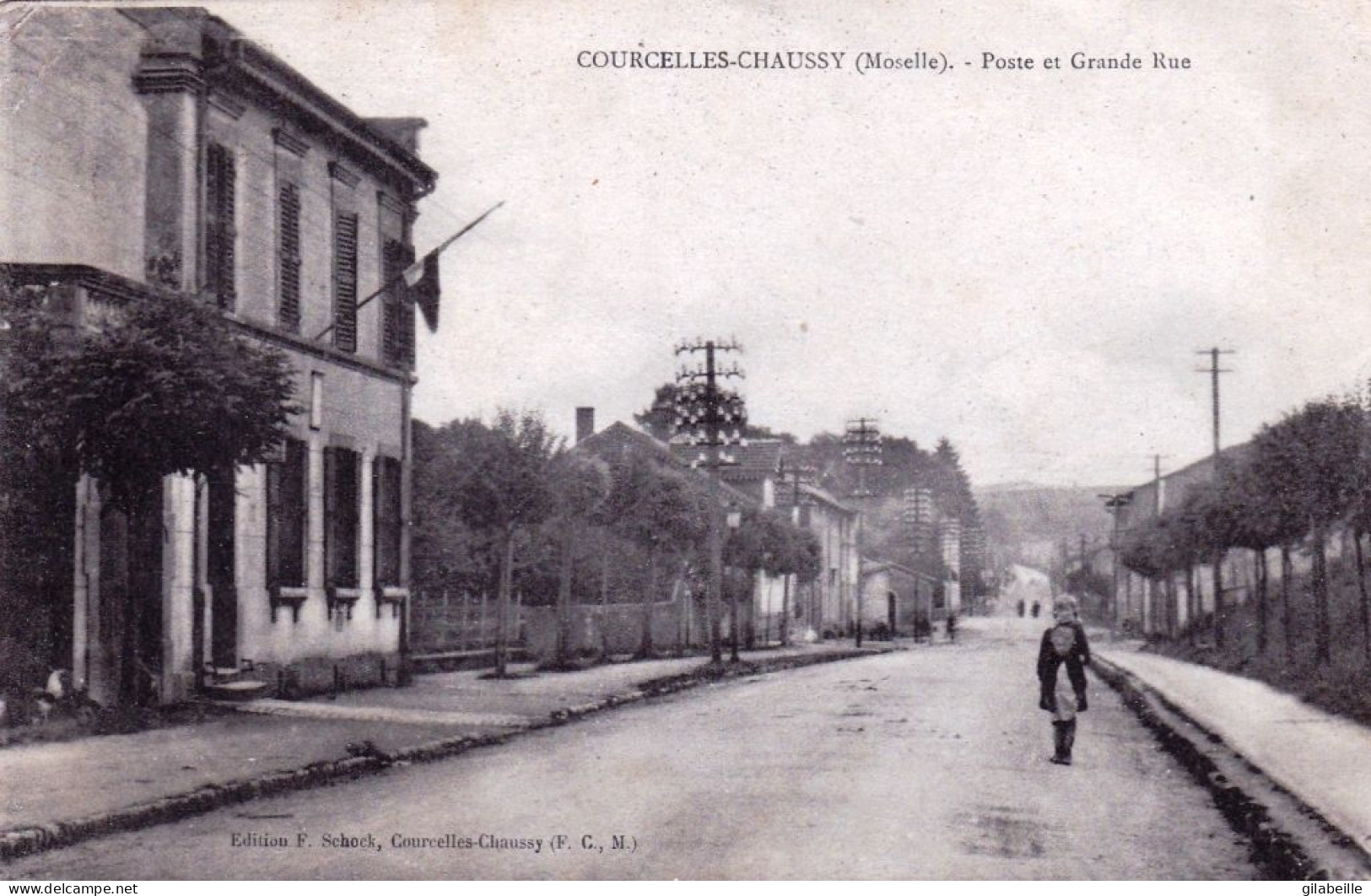 57 - Moselle - COURCELLES CHAUSSY - Poste Et Grande Rue - Sonstige & Ohne Zuordnung