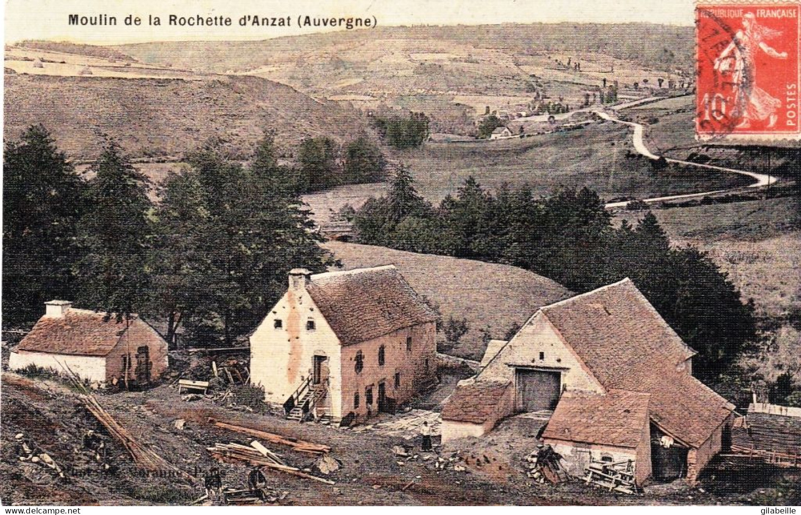 63 - Puy De Dome - Moulin De La Rochette D ANZAT Le LUGUET- Carte Toilée - Sonstige & Ohne Zuordnung