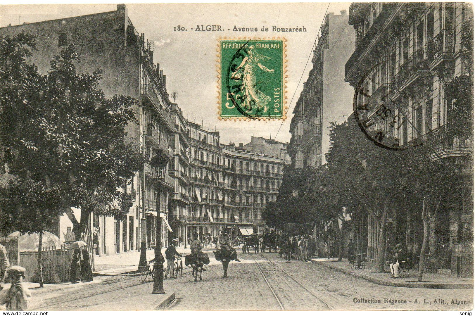 ALGERIE - ALGER - 180 -  Avenue De Bouzaréah - Collection Régence A. L. édit. Alger (Leroux) - - Algerien