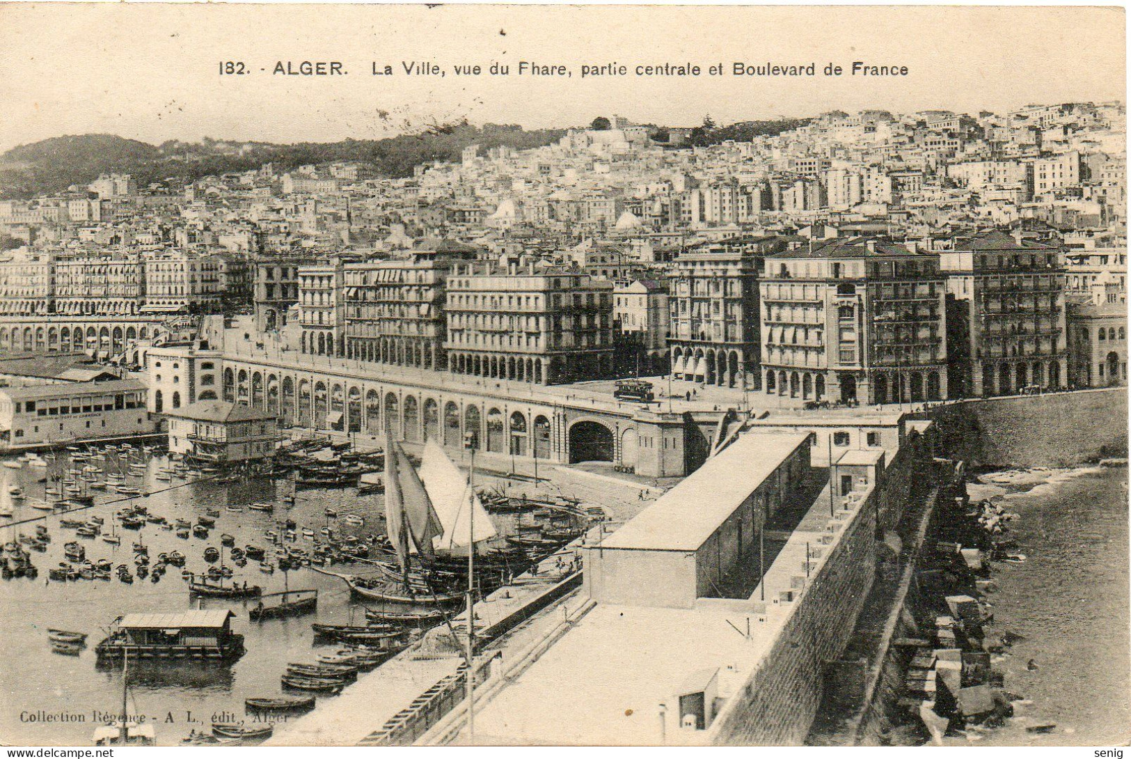 ALGERIE - ALGER - 182 - Vue Du Phare, Boulevard De France - Collection Régence A. L. édit. Alger (Leroux) - - Algerien