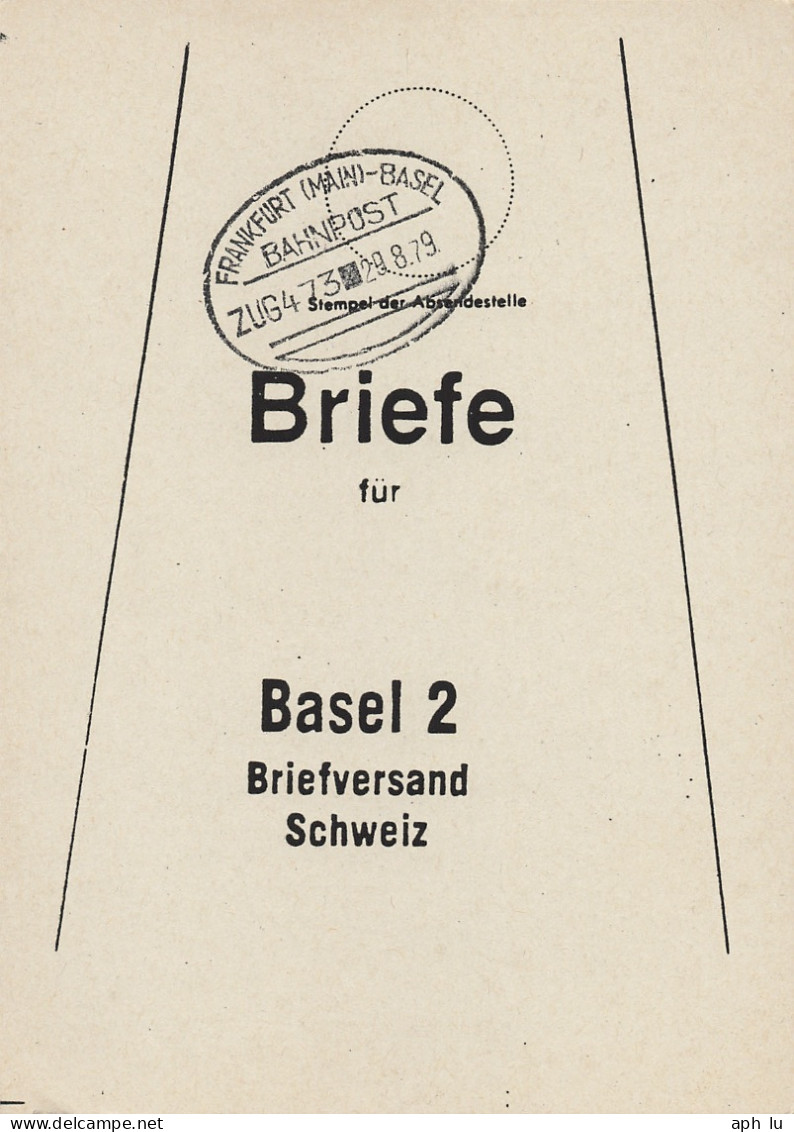 Bahnpost (Ambulant; R.P.O./T.P.O.) Frankfurt (Main)-Basel (ad3896) - Lettres & Documents