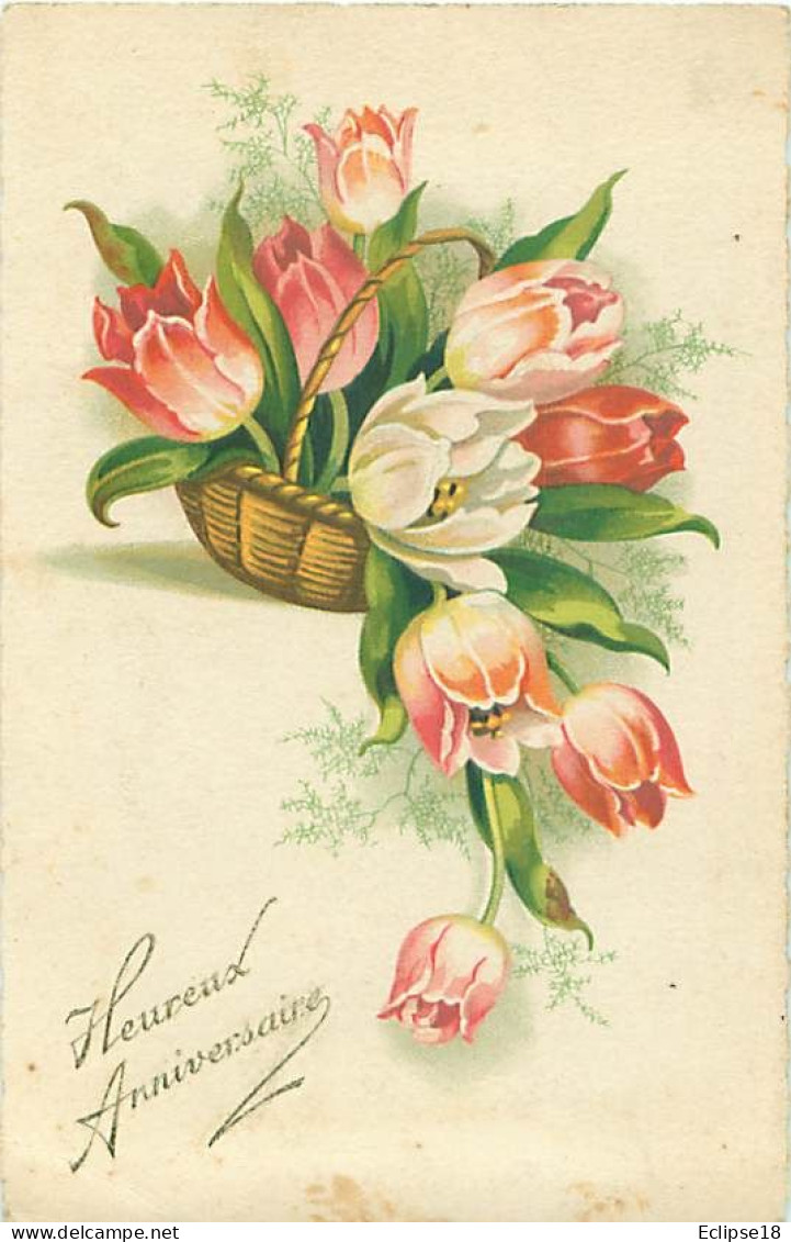 lot de 13 cartes - fete et voeux Fleurs  Q 2619