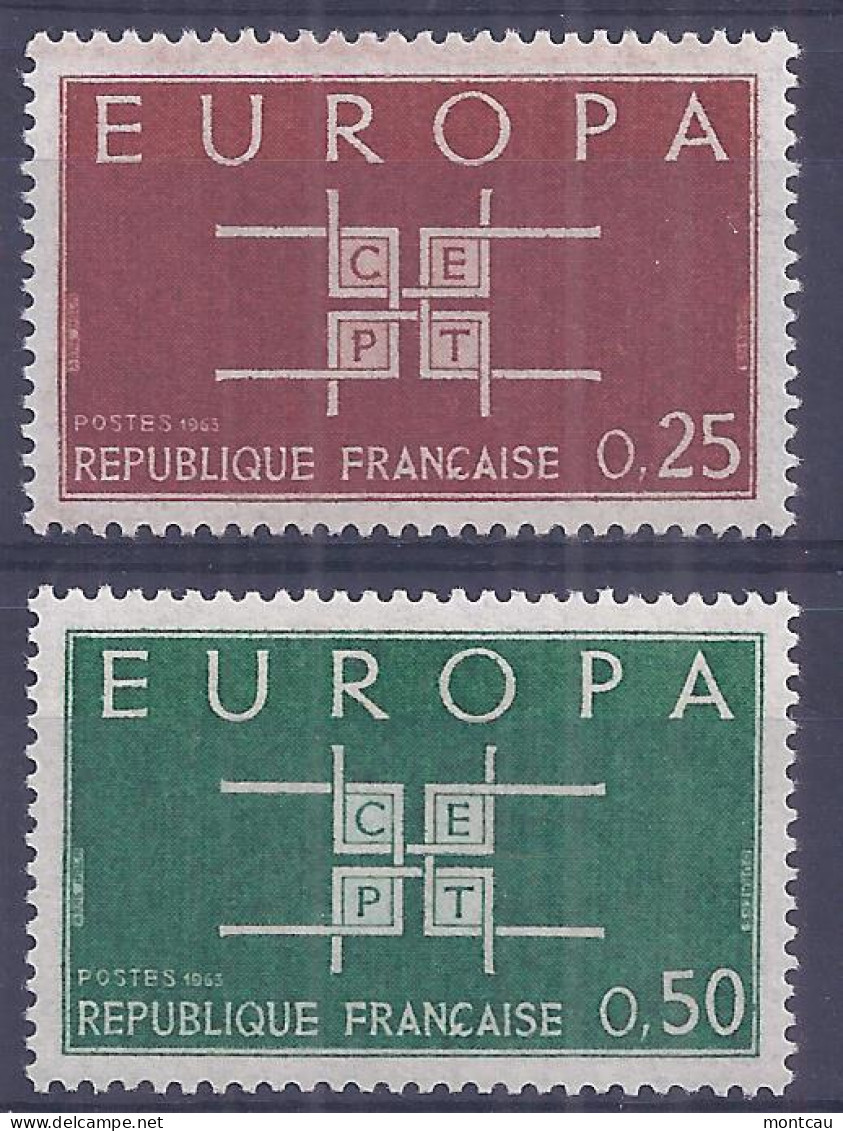 Francia 1963. YT = 1396-97 -  (*). Europa - Ongebruikt