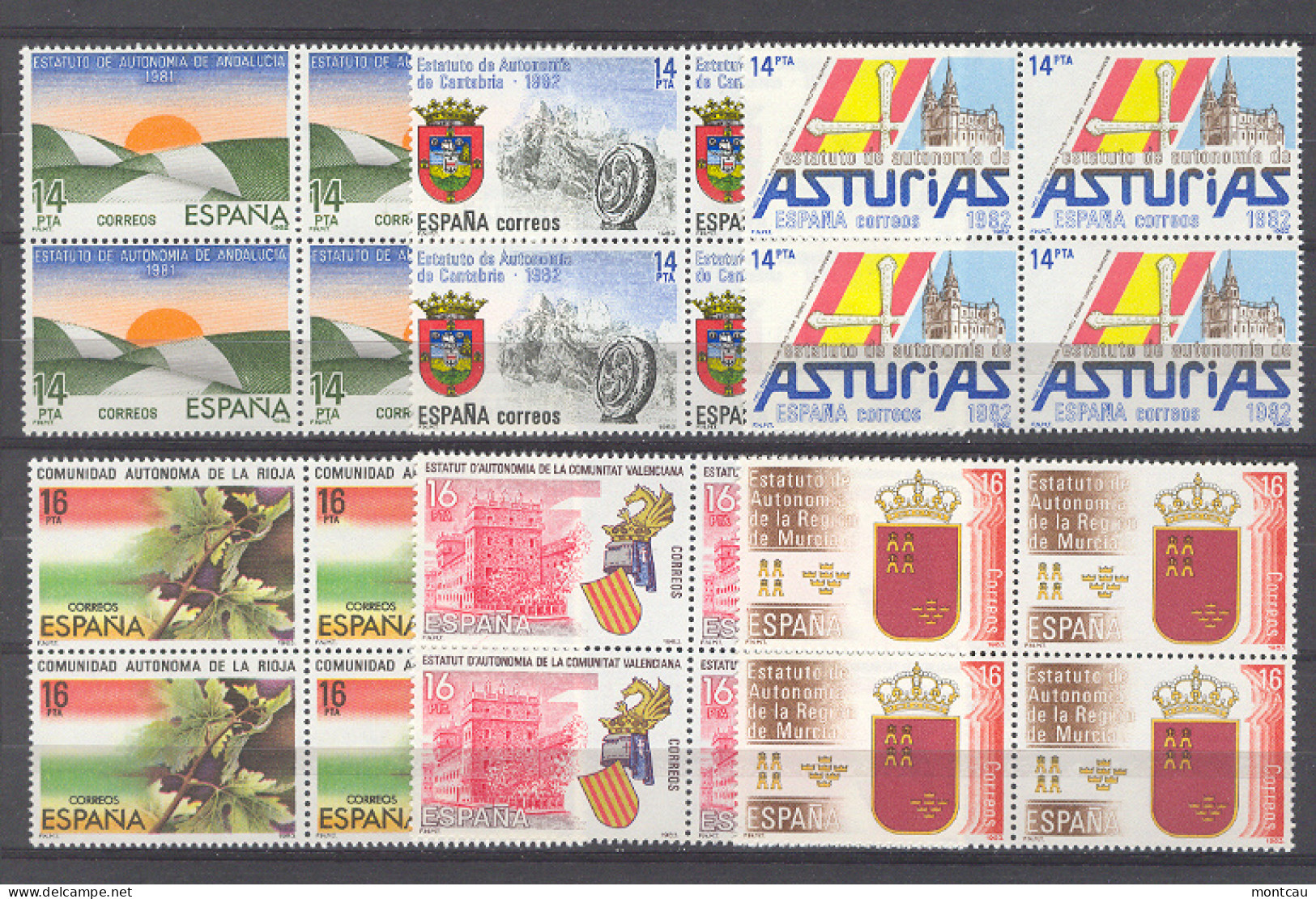 Spain. 1983 - Autonomias Ed 2686-91 Bl (**) - Unused Stamps