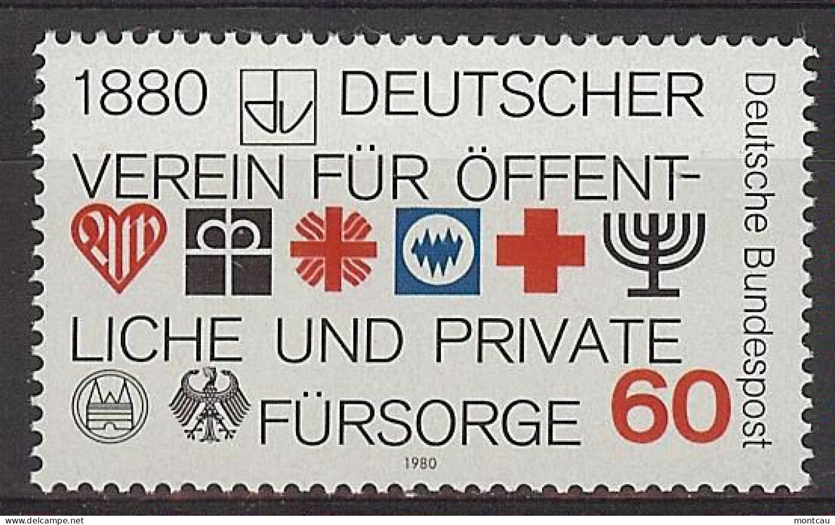 Germany 1980. Centenario De Las Asistencias M=1044 Y=887  (**) - Unused Stamps