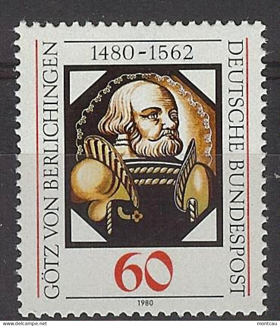 Germany 1980. Gotz Von Berlichingen M=1036 Y=884  (**) - Ungebraucht