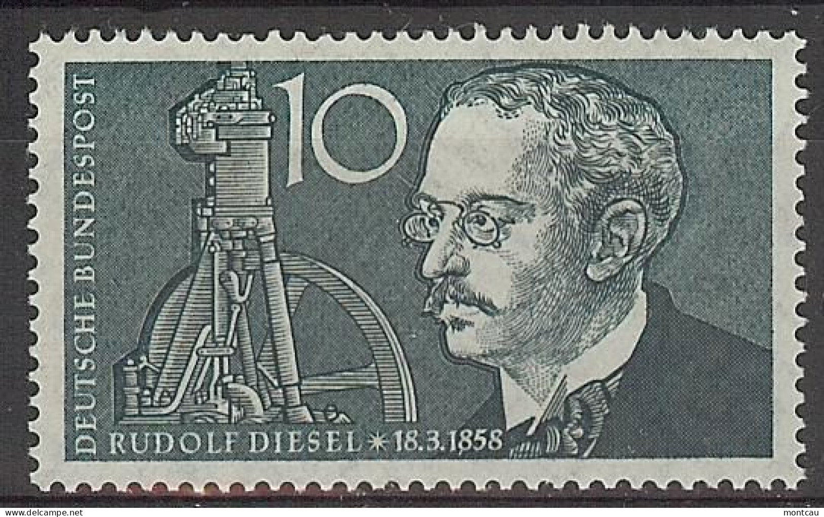 Germany 1958. Rudols Diesel M=284 Y=156  (**) - Unused Stamps